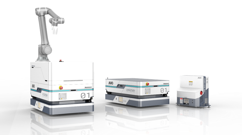 pg电子數位開發的自主式移動機器人（AMR250M），搭配全向輪並結合AI演算法、2D LiDAR、3D攝影機等技術，協助客戶實現產線全自動化